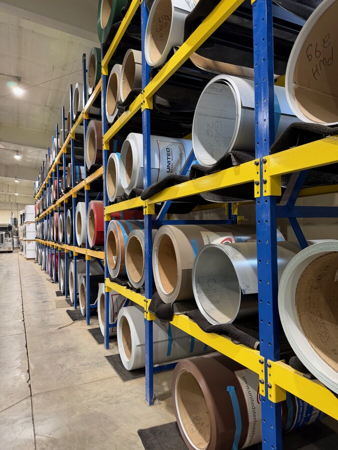 Coil inventory, ready to run — Valley Steel & Trim, Carpenter SD