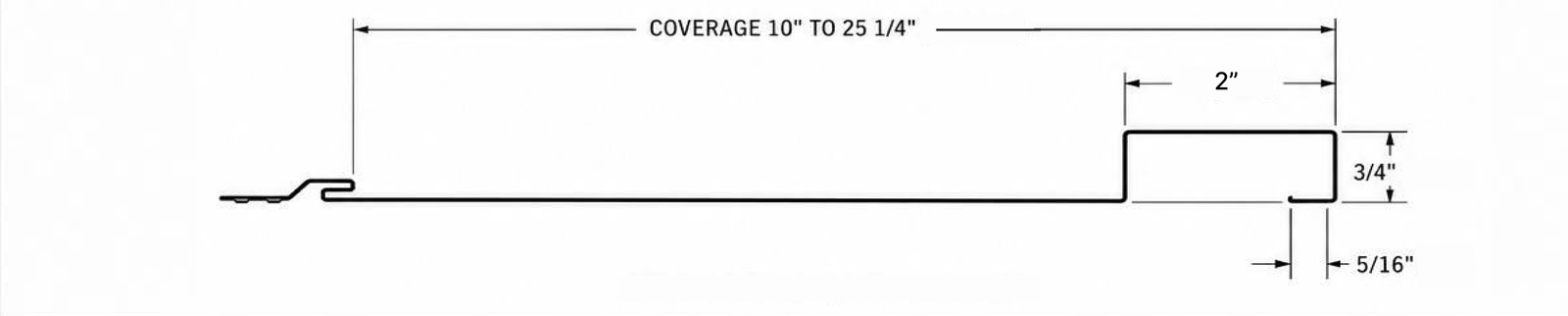 8" Board & Batten profile diagram