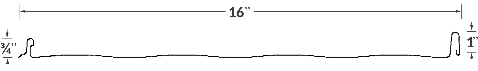 Snaplock Standing Seam profile diagram